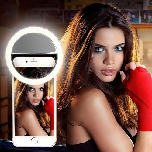 Mini Phone Selfie Ring Light - USB Rechargeable LED Light