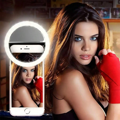 Mini Phone Selfie Ring Light - USB Rechargeable LED Light
