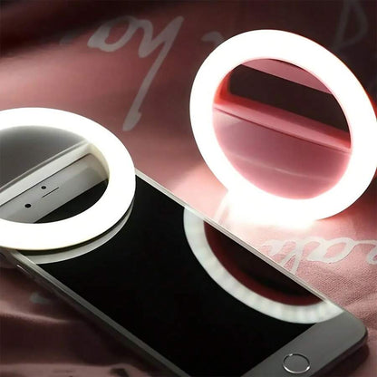 Mini Phone Selfie Ring Light - USB Rechargeable LED Light