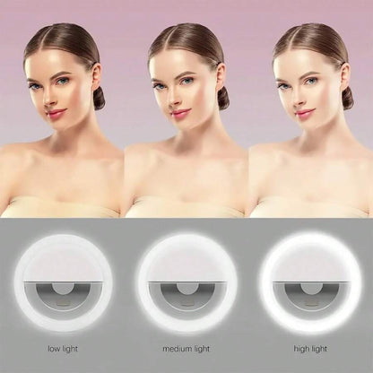 Mini Phone Selfie Ring Light - USB Rechargeable LED Light