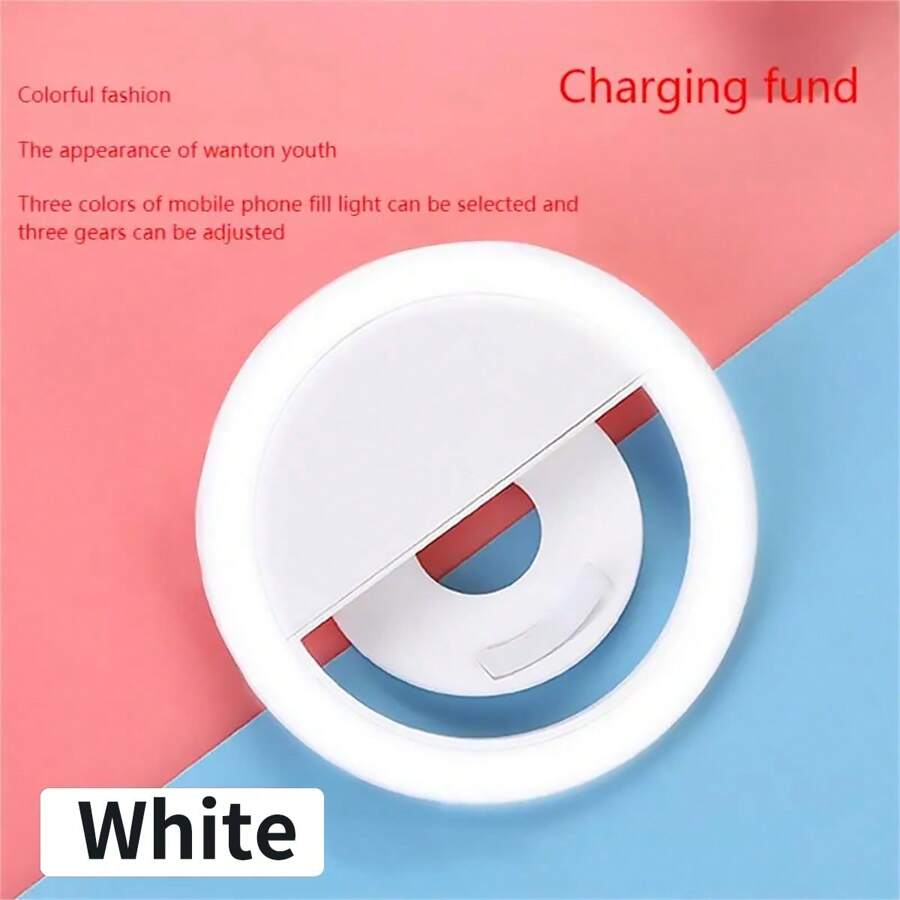 Mini Phone Selfie Ring Light - USB Rechargeable LED Light