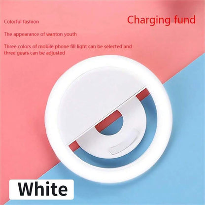 Mini Phone Selfie Ring Light - USB Rechargeable LED Light