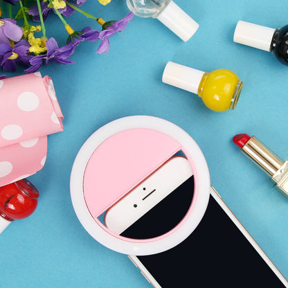 Mini Phone Selfie Ring Light - USB Rechargeable LED Light