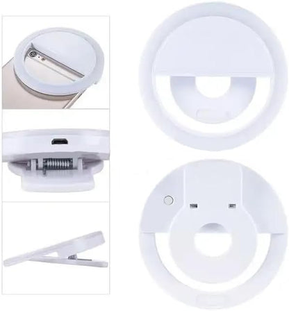 Mini Phone Selfie Ring Light - USB Rechargeable LED Light